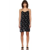 R13 Black Lace Trimmed Slip Midi Dress 261021F052001