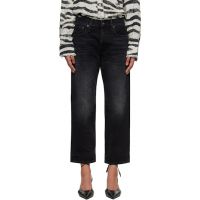 R13 Black Wash Boyfriend Jeans 261021F069018