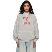 R13 Gray Not A Fan Oversized Hoodie 261021F097000