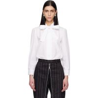 R13 White Neck Tie Shirt 261021F109000
