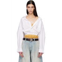 R13 White Crossover Bubble Shirt 261021F109010