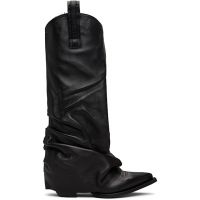R13 Black Sleeve Mid Cowboy Boots 261021F115000