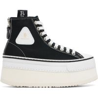 R13 Black Courtney Platform High Top Sneakers 261021F127003