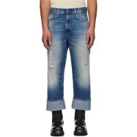 R13 Blue Cuffed X-Boyfriend Jeans 261021M186001