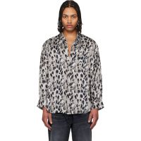 R13 Black & White Drop Neck Shirt 261021M192003
