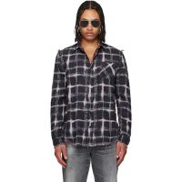 R13 Black Shredded Seam Reversible Shirt 261021M192009