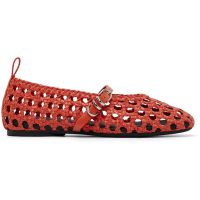 Rag & bone Orange Spire Woven Mary Jane Faux-Leather Flats 261055F118010