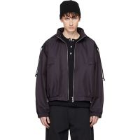 FFFPOSTALSERVICE Purple Reia Hooded Work Jacket 261081M180002