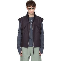 FFFPOSTALSERVICE Purple Darted Kalf Vest 261081M185000
