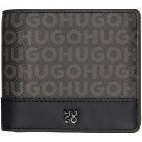 Hugo Black Stacked-Logo Wallet 261084M164002