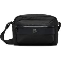 Hugo Black Stacked Logo Twill Crossbody Bag 261084M170012