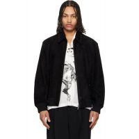 Hugo Black Extra-Slim-Fit Soft Suede Jacket 261084M181004