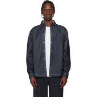 Hugo Navy Oversized-Fit Weighty Denim Overshirt 261084M192003