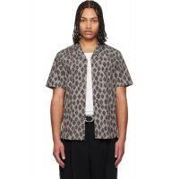 Hugo Taupe Camp Collar Shirt 261084M192046