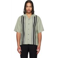 Hugo Green Striped Shirt 261084M192049
