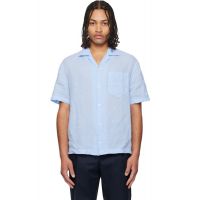 Hugo Blue Camp Collar Shirt 261084M192057