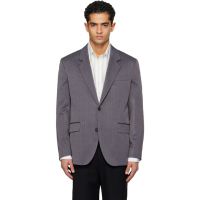 Hugo Gray Checked Modern-Fit Blazer 261084M195002