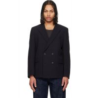Hugo Black Double-Breasted Blazer 261084M195010