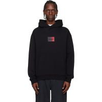 Hugo Black Cotton-Terry Gradient Logo Hoodie 261084M202007