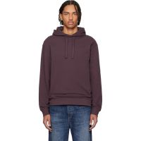 Hugo Burgundy Cotton Terry Hoodie 261084M202013