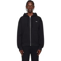 Hugo Black Relaxed-Fit Logo Detail Hoodie 261084M202017