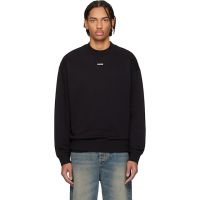 Hugo Black Logo Detail Relaxed-Fit Sweatshirt 261084M204006