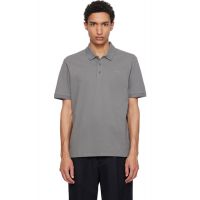 Hugo Gray Cotton Pique Logo Polo 261084M212019