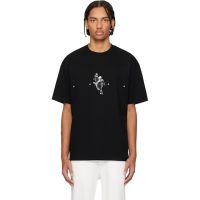 Hugo Black Graphic-Artwork Cotton Jersey T-shirt 261084M213002
