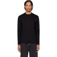 Hugo Black Mercerised Cotton Slim-Fit T-shirt 261084M213018