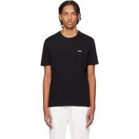 Hugo Black Logo-Print Cotton Jersey T-shirt 261084M213031