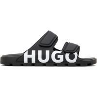 Hugo Black Logo Double Touch-Closure Sandals 261084M234003