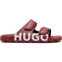 Hugo Red Double Touch-Closure Straps Logo Sandals 261084M234005