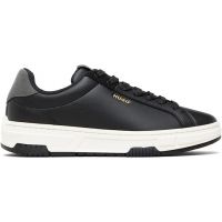Hugo Black Faux-Leather Trainer Sneakers 261084M237015