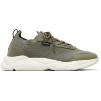 Hugo Green Woven & Faux-Suede Sneakers 261084M237017