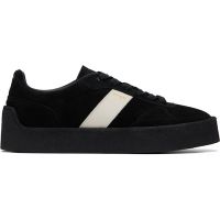 Hugo Black Suede Side Stripe Sneakers 261084M237034