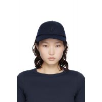 ANINE BING Navy Wool Jeremy Baseball Cap 261092F016004