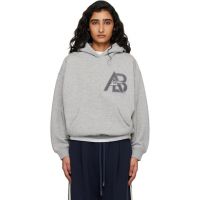 ANINE BING Gray Jaci Letterman Hoodie 261092F097005