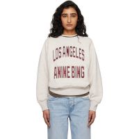 ANINE BING Beige Harry Shrunken Sweatshirt 261092F098003