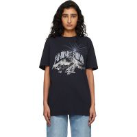 ANINE BING Navy California Walker T-shirt 261092F110003