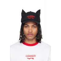 Charles Jeffrey LOVERBOY Black Pierced Ears Cap 261101M139007