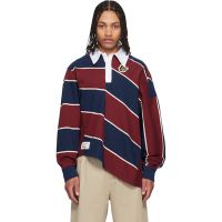Charles Jeffrey LOVERBOY Blue & Red Warped Polo 261101M212005