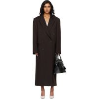 The Frankie Shop Brown Jane Long Coat 261115F059002