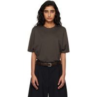 The Frankie Shop Brown Harper Soft Organic T-shirt 261115F110005