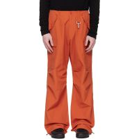 Reese Cooper Orange Nylon Cinched Wide Leg Cargo Pants 261115M188003