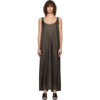 ROEhe Brown Silk Scoop-Neck Maxi Dress 261144F054011