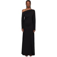ROEhe Black Twisted Jersey Maxi Dress 261144F055011
