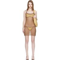 Fruity Booty Tan Polka Midi Dress 261151F054002