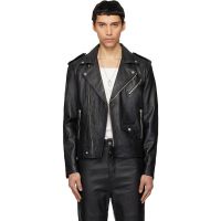 Deadwood Black River Leather Biker Jacket 261158M181012