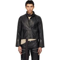 Deadwood Black Monza Leather Jacket 261158M181020