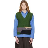 YMC Green Heidi Sweater Vest 261161F068000
